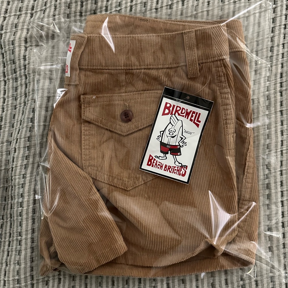 NWT Birdwell Beach Britches classic corduroy Shorts in toast sz4 - Picture 14 of 16